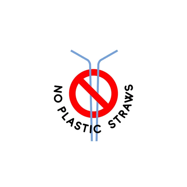 Plastik-Kampagne stoppen. Kein Plastik-Wahlkampfvektor — Stockvektor