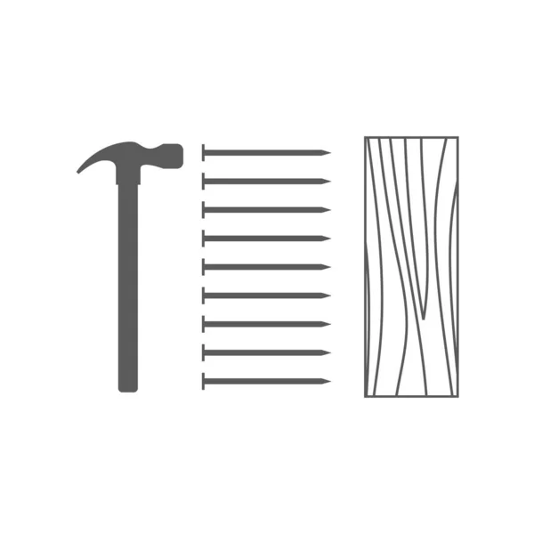 Vector carpentry icon set. — Stock Vector