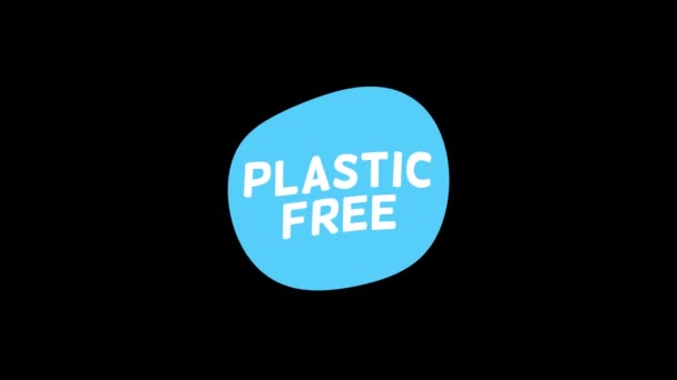 Przestań Używać Plastiku Zatrzymaj Plastikowe Śmieci Animacja Wideo Rozmiarze — Wideo stockowe