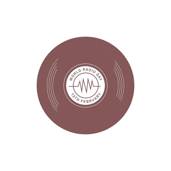 Концепція Дизайну Логотипу Всесвітнього Дня Радіо — стоковий вектор