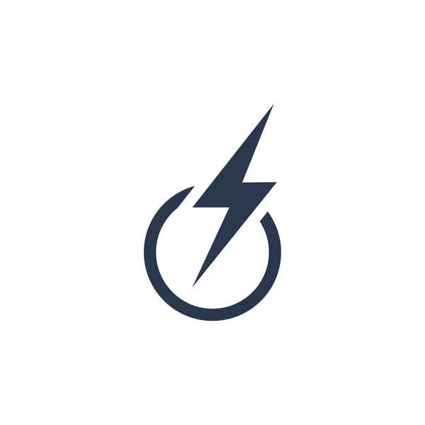 Logotypdesignkoncept med inledande bokstav och Thunder Flash Light Icon — Stock vektor