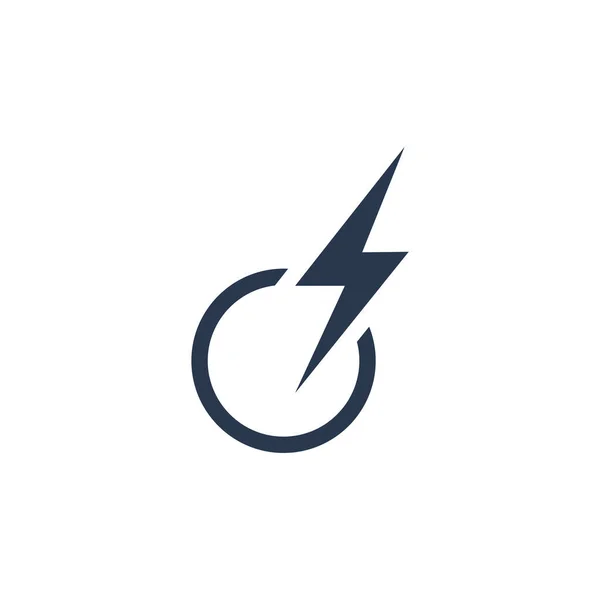 Logotypdesignkoncept med inledande bokstav och Thunder Flash Light Icon — Stock vektor