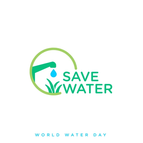 Illustration vectorielle sur la journée mondiale de l'eau pour affiche, bannière ou tout autre design — Image vectorielle