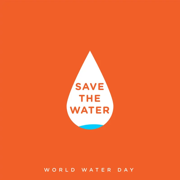 Illustrazione vettoriale sulla giornata mondiale dell'acqua per poster, banner o qualsiasi disegno — Vettoriale Stock