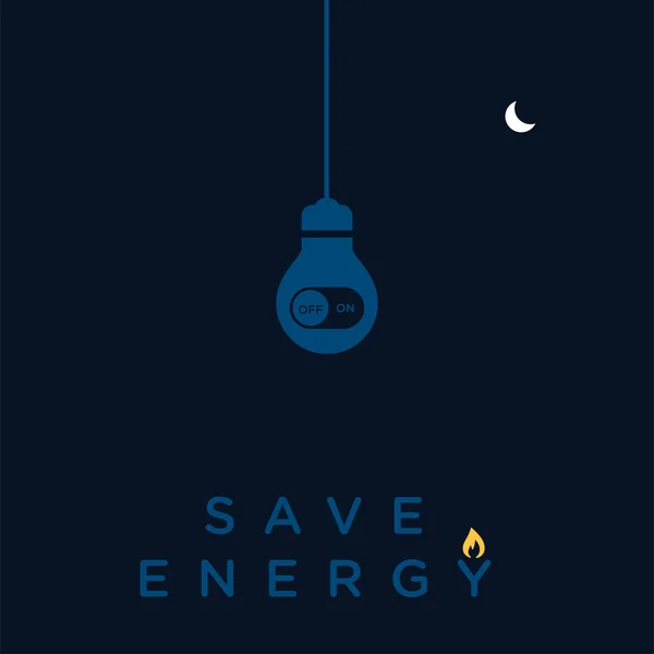 Ilustracja wektor o oszczędzaniu energii — Wektor stockowy