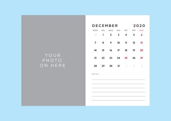 Série Calendário Mensal Desk Separados Por Mês Cada Imagem — Vetor de Stock