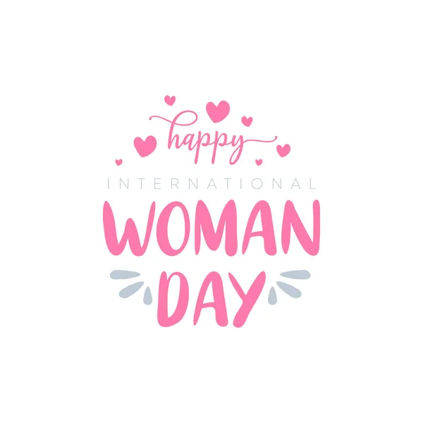 Design International Woman Day March Vector Illustration — Stock Vector