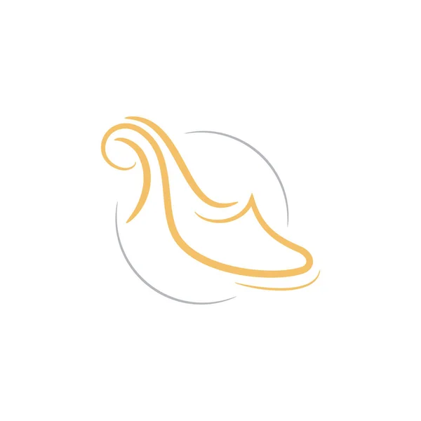 Damskie Buty Logo Wzór Wektora Projektu Piękne Buty Logo Ilustracja — Wektor stockowy