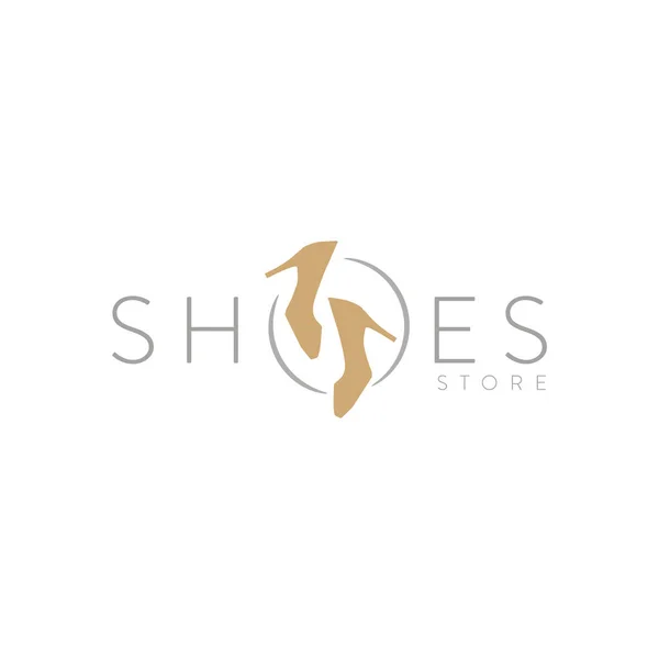 Donna Scarpe Logo Modello Vettoriale Progettazione Splendide Scarpe Logo Illustrazione — Vettoriale Stock