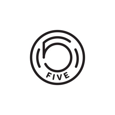 5 Numaralı Logo Tasarımı