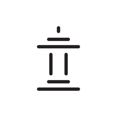 Vektör illüstrasyonunda logo tasarımı için basit bir tapınak tasviri