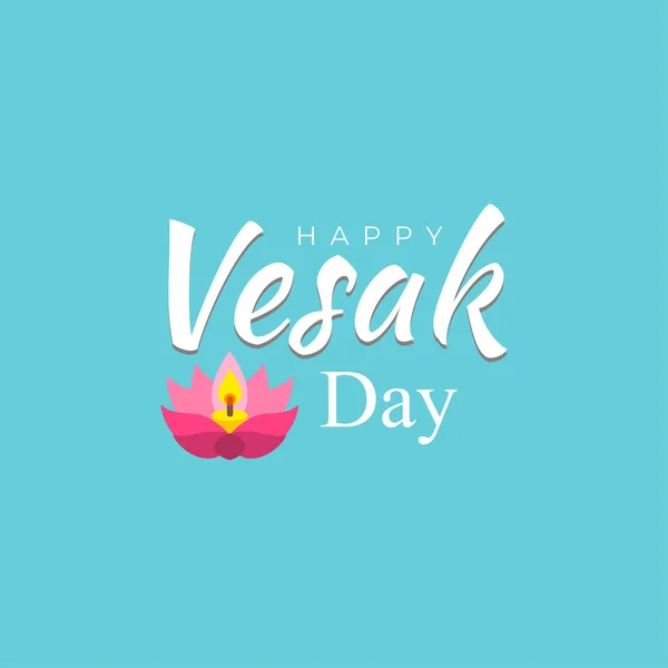 Ein Grußentwurf Über Happy Vesak Day Oder Buddha Purnima Vesak — Stockvektor