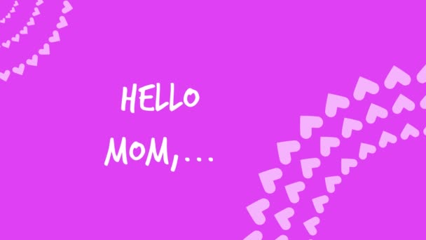 Motion Graphic Design Celebration Happy Mother Day — Stock Video