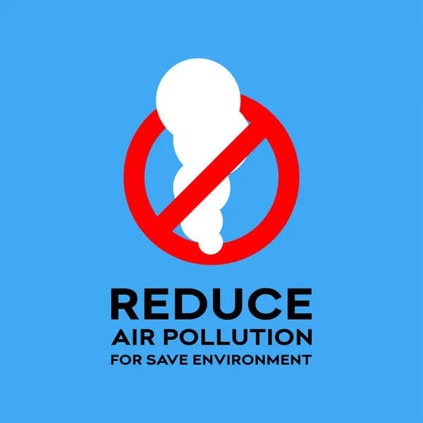 Stoppa Koldioxidutsläppen Genom Att Minska Luftföroreningarna Co2 Typografisk Design Vektor — Stock vektor