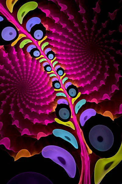 Die Farben Der Serie Fancy Paint Hintergrund Besteht Aus Fraktaler — Stockfoto