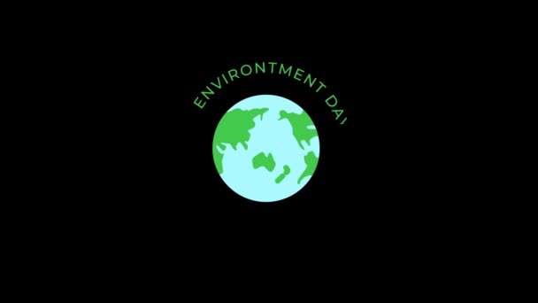 Motion Graphic Design Support World Environment Day Event Ιουνίου — Αρχείο Βίντεο