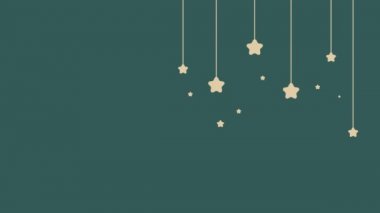 Bayram Mübarek 'in Arap İslam kaligrafisi yazılı tebrik kartı İngilizce' de 