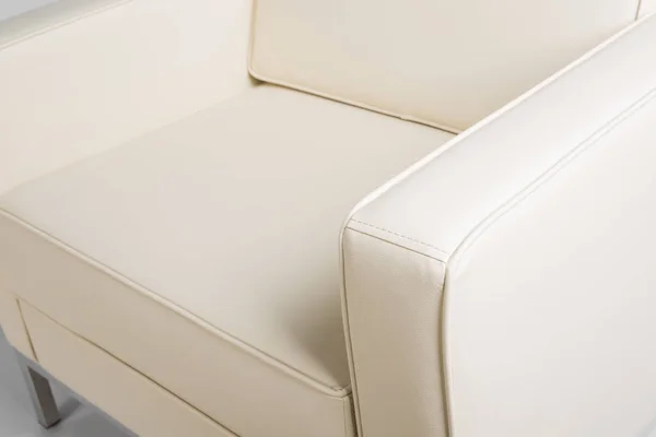 Studio shot of a grey modern sofa isolated on white background — Stock Photo, Image