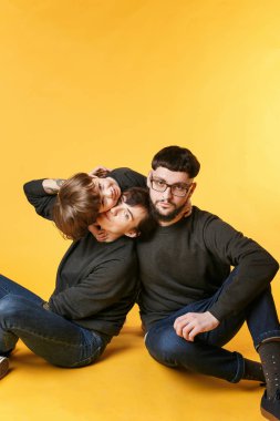 Aile arka plan üzerinde Studio