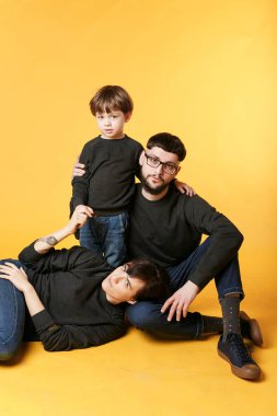 Aile arka plan üzerinde Studio