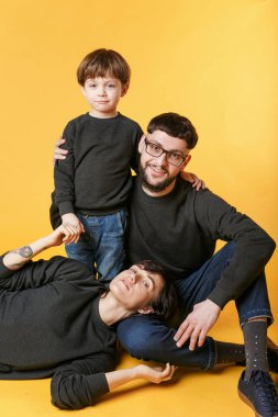 Aile arka plan üzerinde Studio