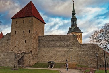 Tallinn eski şehrin turist