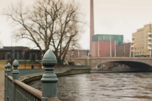 Railing By The River — Stockfoto