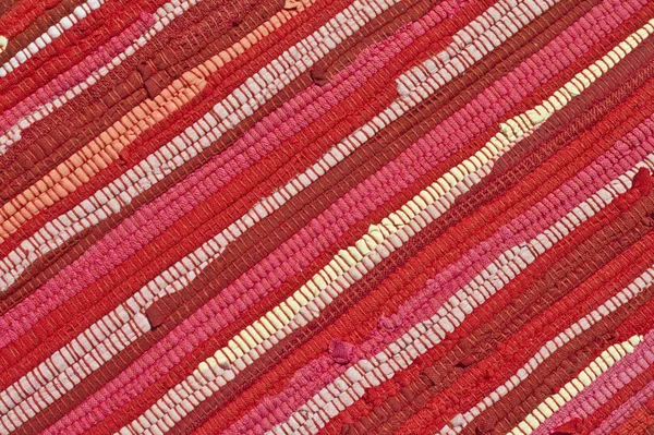 Red Rug Diagonal Lines — Stock Photo, Image