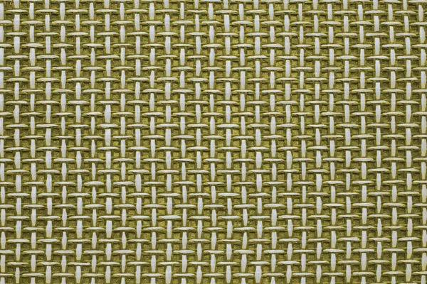 Texture Tessuto Giallo Con Linee Orizzontali Verticali Bianche — Foto Stock