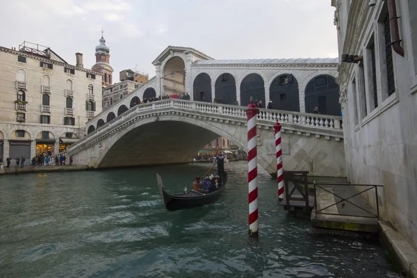 Veneza Itália 2018 Ponte Rialto Inverno Veneza — Fotografia de Stock