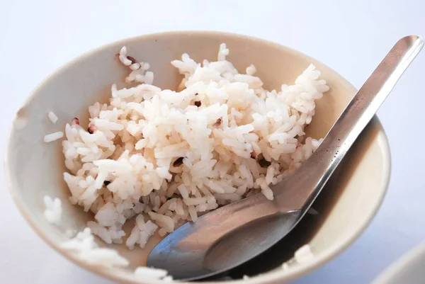 Eine Schüssel Reis Kohlenhydrate — Stockfoto