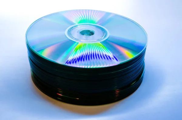 Pila di CD colorati — Foto Stock