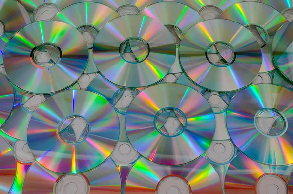 Close-up van Compact Disc 's — Stockfoto