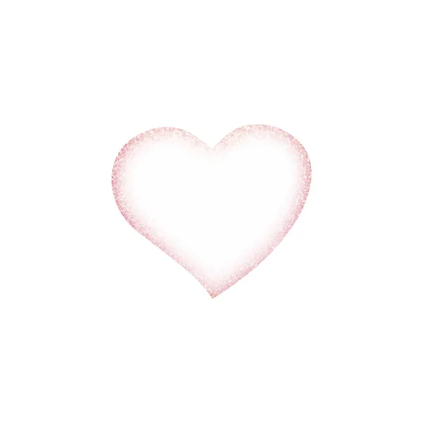 Ροζ Καρδιά Λευκό Φόντο — Διανυσματικό Αρχείο