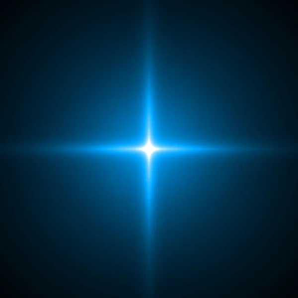 Fascio Luce Semplice Croce Formata Versione Blu — Vettoriale Stock