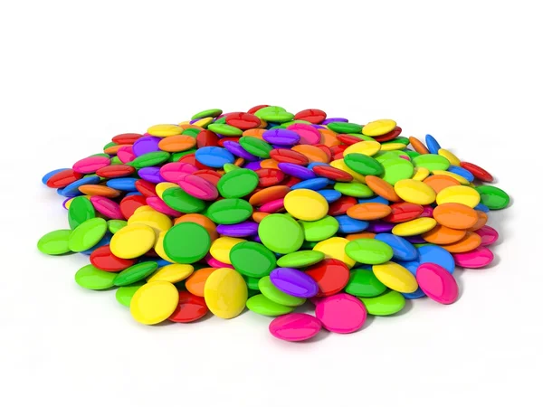 Illusztrációja Candy Verem Fehérre Izolált Színes Cukorkák — Stock Fotó