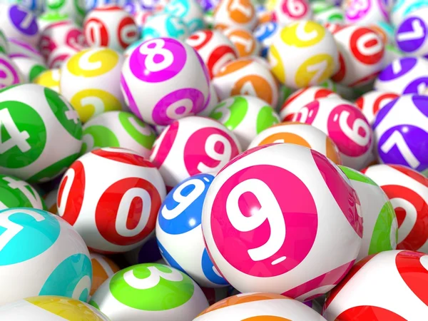 Ilustrace Balíku Loterijní Kuličky Zavřít Zobrazení Hloubkou Pole Izolovaný Bílém — Stock fotografie