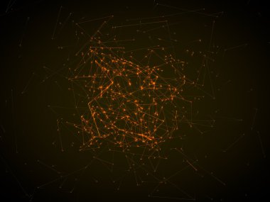 bağlı çizgilerle koyu arka plan. turuncu versiyonu.