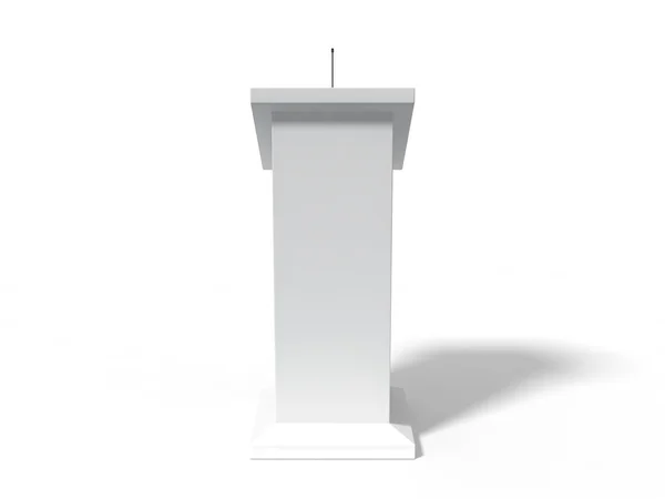 Ilustración Del Debate Conceptual Tribune Aislado Blanco — Foto de Stock