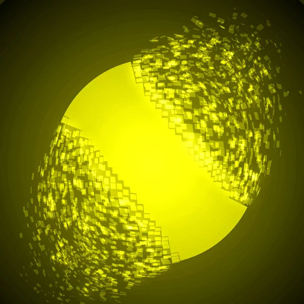 Proteinupplösande sfär form. gul version. — Stock vektor