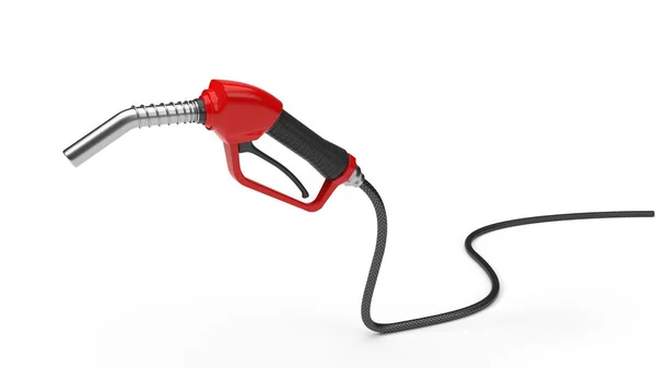 Rode brandstof mondstuk illustratie in 3d. — Stockfoto