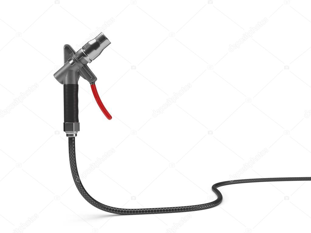 auto gas nozzle 3d illustration