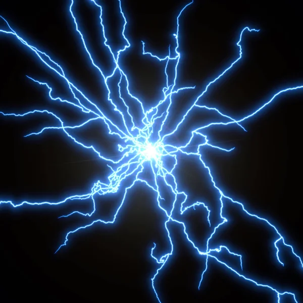 Голубые электрические дуги. 3d иллюстрация — стоковое фото