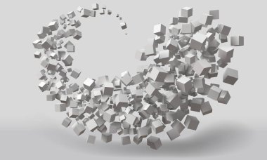 rasgele boyutlu küpler tarafından kurulan büyük kontur hareket