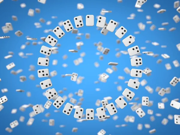 Braille alphabet on blue background. 3d illustration — 스톡 사진