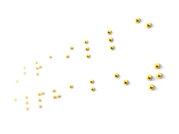 Písmena Braillovy abecedy. 3D ilustrace zlatého Braillova písmene — Stock fotografie