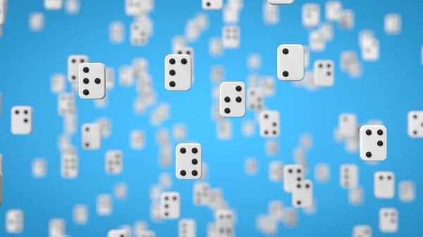 Braillova abeceda na modrém pozadí. 3D ilustrace — Stock fotografie