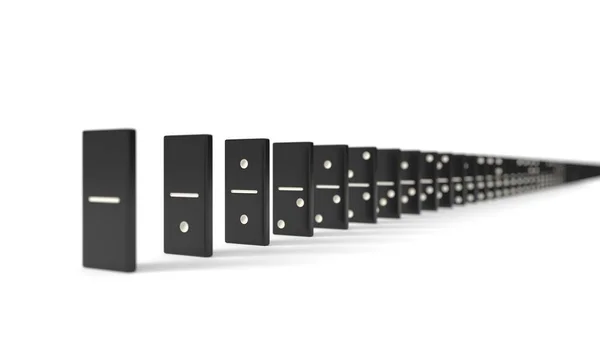 Chip domino su sfondo bianco. Illustrazione 3d — Foto Stock