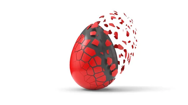 Fracturing Peeling Easter Egg Suitable Easter Egg Themes Illustration — Stock Photo, Image