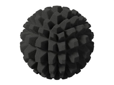 Akustik köpük topu. Sessiz oda konsepti. Üç boyutlu illüstrasyon. Müzik, ses, podcast ve video kayıt temaları için uygun.